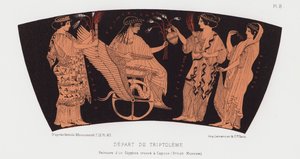 Abreise des Triptolemus (Farblithographie)