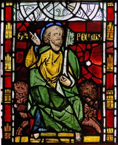 Darstellung von St. Petrus: Grisaille aus der Kapelle des Schlosses, Rouen? von French School