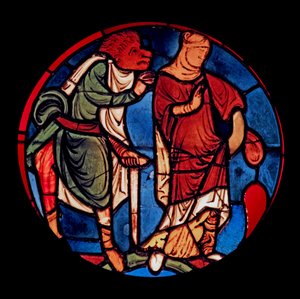 Darstellung eines Teufels und einer Frau, aus der Ste Chapelle, Bay D