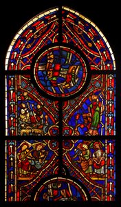 Teil eines Fensters aus der Kirche von Varennes-Jarcy