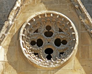 Rosette an der Westfassade