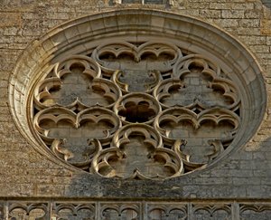Rosette an der Westfassade