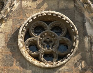 Rosette an der Westfassade