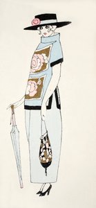Entwurf für ein Tageskleid, ca. 1919 von French School