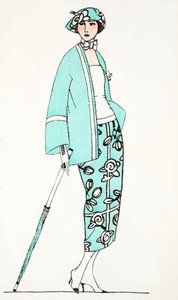 Entwurf für ein Tageskleid, ca. 1919 von French School