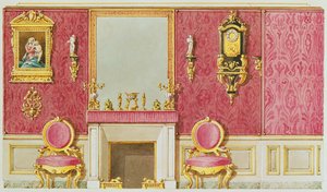 Entwurf für einen Salon in der Rue Fortunee, das Haus, das Balzac 1847 kaufte von French School
