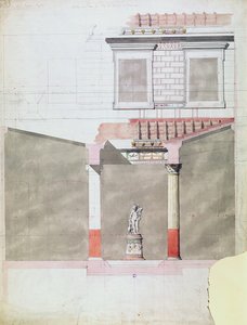 Entwurf für das Atrium des pompejanischen Palastes von Prinz Napoleon III (1808-73)