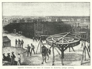 Diamantenminen von Kimberley, Kap der Guten Hoffnung, Südafrika von French School