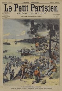 Verheerendes Feuer in Alesund, Norwegen von French School