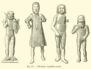 Götterfiguren aus Eisen von French School