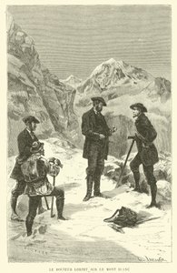 Doktor Lortet auf dem Mont Blanc (Stich) von French School