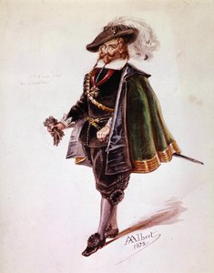 Don Salluste Kostüm für Victor Hugos Ruy Blas. Zeichnung von Albert aus dem Jahr 1872. Maison Victor Hugo, Paris von French School