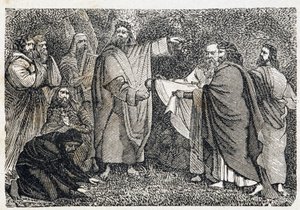 Druiden pflücken Mistel - in „Paris durch die Jahrhunderte“ von French School