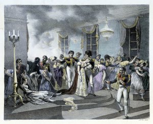 Während der Feier der Hochzeit Napoleons I. mit Marie Louise in der österreichischen Botschaft in Paris am 01.07.1810 brach ein Feuer aus. Es gab mehrere Todesfälle. Napoleon I. gründete später die Feuerwehr.