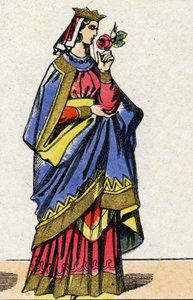 Kapetingische Dynastie: Porträt von Berthe von Holland, Königin von Frankreich, Ehefrau von Philipp I. von Frankreich