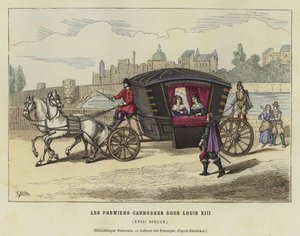 Früher französischer Kutschwagen, Zeit von Ludwig XIII., 17. Jahrhundert