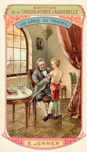 Edward Jenner, englischer Arzt und Wissenschaftler, der einen Impfstoff gegen Pocken entdeckte von French School