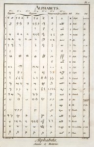 Ägyptische, phönizische, palmyrenische und hebräische Alphabete von French School