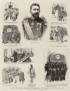 Wahl von General Boulanger zum Mitglied der Abgeordnetenkammer für Paris von French School