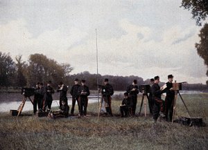 Elektrische und optische Telegrafie - in „Militärisches Album“ von French School