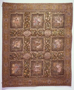 Bestickter Tischteppich mit biblischen Szenen, ca. 1600 (Wolle und Seide auf Leinen)