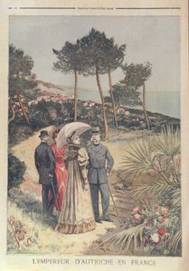 Kaiser Franz Josef von Österreich im Urlaub an der französischen Riviera mit seiner Frau, Kaiserin Elisabeth, 1894