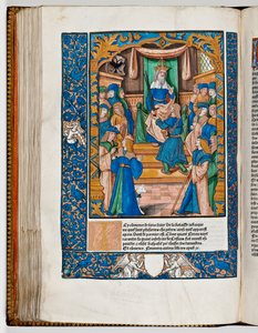 Kaiser Nero ist alarmiert über die Nachrichten in Judäa, 67 n. Chr. (handkolorierter Druck) von French School