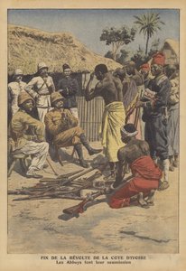 Ende eines Aufstands der Abes in der Elfenbeinküste von French School