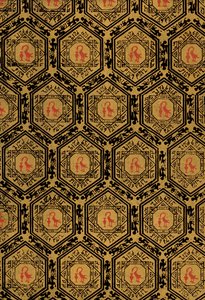 Vorsatzpapier für Vie des Saints (Farblithographie)