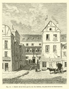 Eingang zur Force durch die Rue des Ballets, gesehen von der Rue Saint-Antoine von French School