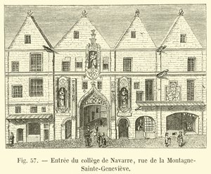 Eingang des Kollegs von Navarre, Rue de la Montagne-Sainte-Genevieve von French School