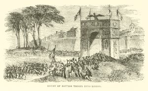 Einzug britischer Truppen in Lissabon (Gravur) von French School
