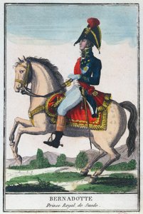 Reiterporträt von Charles Jean Baptiste Bernadotte, frühes 19. Jahrhundert von French School