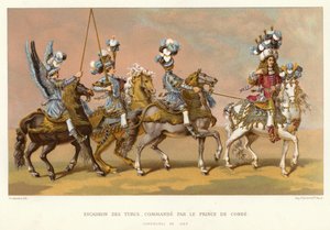 Eskadron der Türken, kommandiert vom Prinzen von Condé (Chromolithografie) von French School