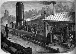 Versuch einer hydraulischen Schienenbahn, erfunden von Ingenieur Louis Dominique Girard in La Jonchere, Vendee