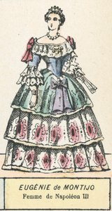 Eugenie de Montijo, Frau von Napoleon III (kolorierte Gravur) von French School