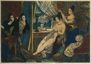 Abend, die Toilette vor dem Ball, frühes 19. Jahrhundert von French School