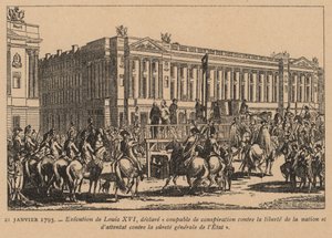 Hinrichtung von König Ludwig XVI. von Frankreich, Paris, Französische Revolution, 21. Januar 1793