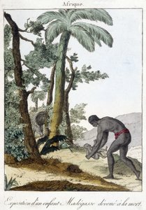 Ausstellung eines zum Tode geweihten Madegasse-Kindes. 1811