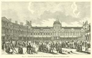 Ausstellung der Produkte der französischen Industrie, im Hof des Louvre, 1801 von French School