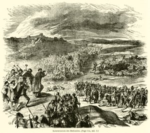 Ausrottung der Midianiter (Gravur) von French School
