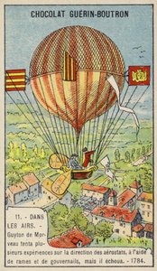 Gescheiterter Versuch von Guyton de Morveau, einen Ballon zu steuern von French School