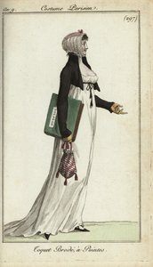 Modische Frau mit bestickter Toque-Mütze