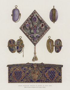 Befestigung, tragbares Reliquiar und Schrein von St. Louis (Ludwig IX. von Frankreich) von French School