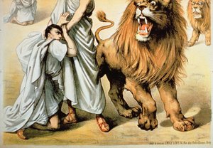 Den Löwen zum Fraß vorgeworfen