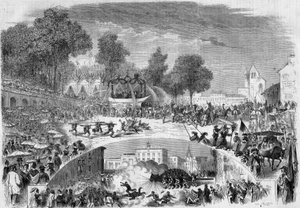 Festlichkeiten der Tarasque in den Straßen von Tarascon (Bouches du Rhône) von French School