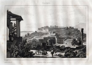 Fiesole - Toskana - Gravur aus „Italien pittoresk“ von M. de Norvins, Ch. Nodier 1834-1836 von French School
