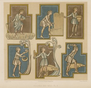 Figuren, die die Monate darstellen von French School