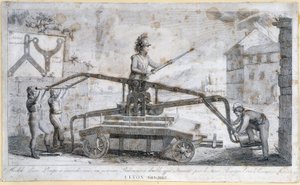 Feuerpumpe in Lyon im Jahr 1808 von French School