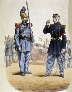 Feuerwehrleute im Jahr 1860